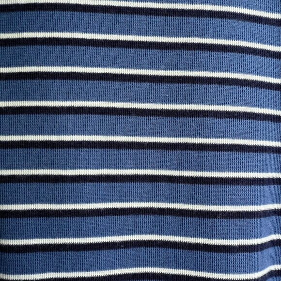 Vintage Polo by Ralph Lauren Pique Polo Shirt in Blue Navy White Stripe size L - Picture 5 of 5